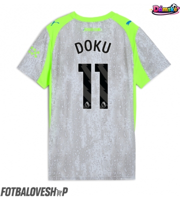 Manchester City Jeremy Doku #11 Dámské Alternativní Dres 2025-26 Krátký Rukáv
